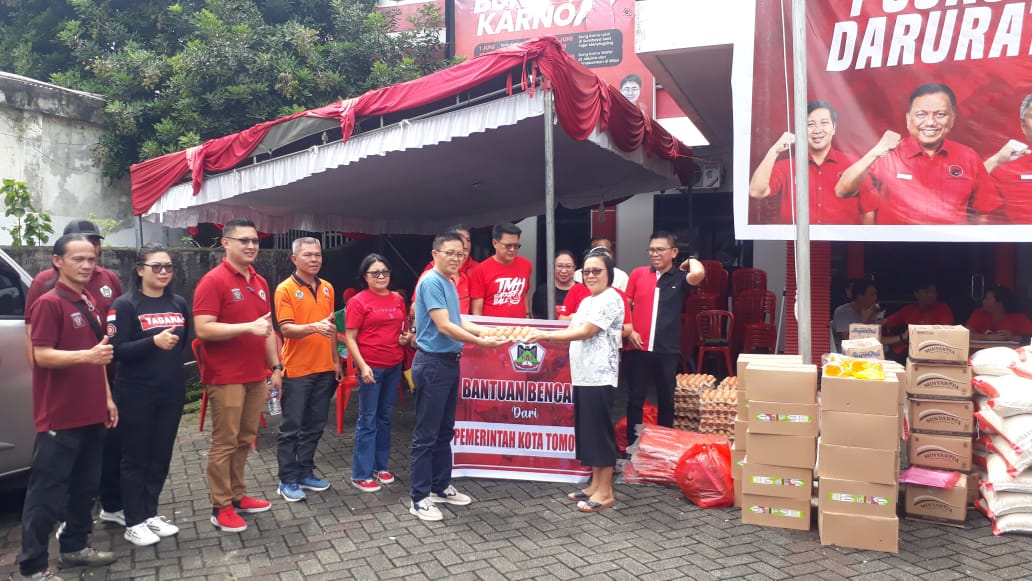 Wujudkan Kepedulian, Pemkot Tomohon Bantu Korban Banjir Manado