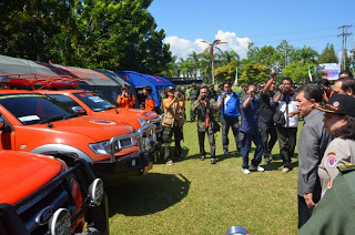 Apel Siaga Bencana, BPBD Sulut Dapat Bantuan Kendaraan dari BNPB