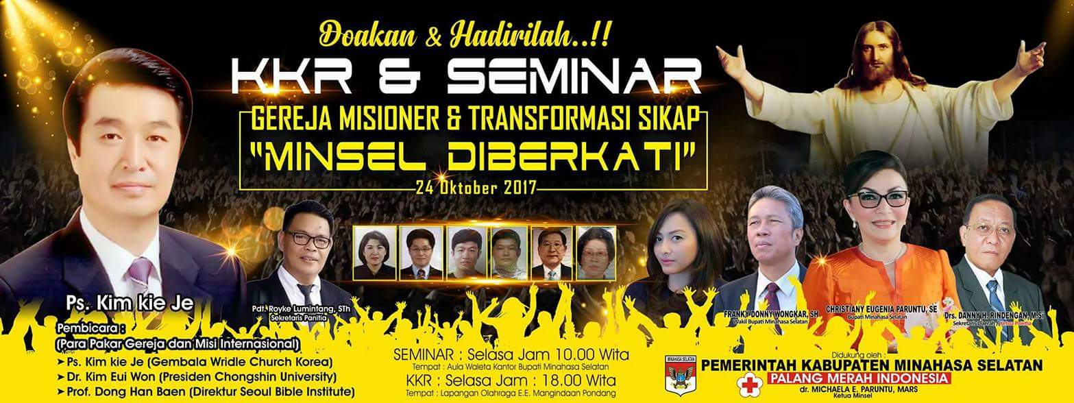 Hadirkan Evanglis Asal Korea, Pekan Depan Pemda Minsel Gelar KKR Dan Seminar