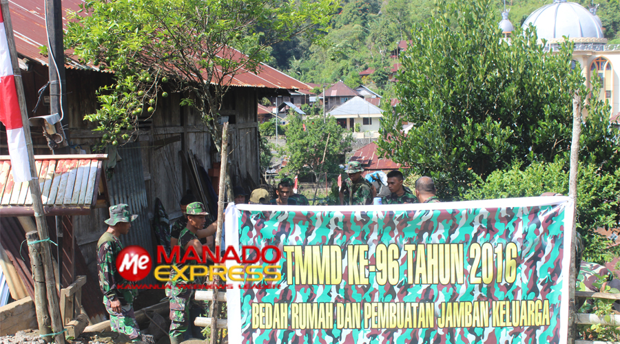 TNI Bedah Rumah Keluarga Kusoy-Sondakh di Wuwuk Barat