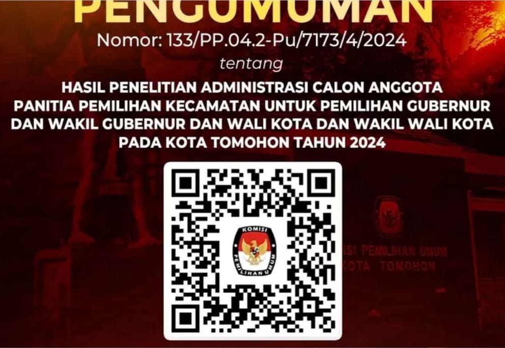 KPU Tomohon Beber Nama Calon PPK Lulus Penelitian Berkas