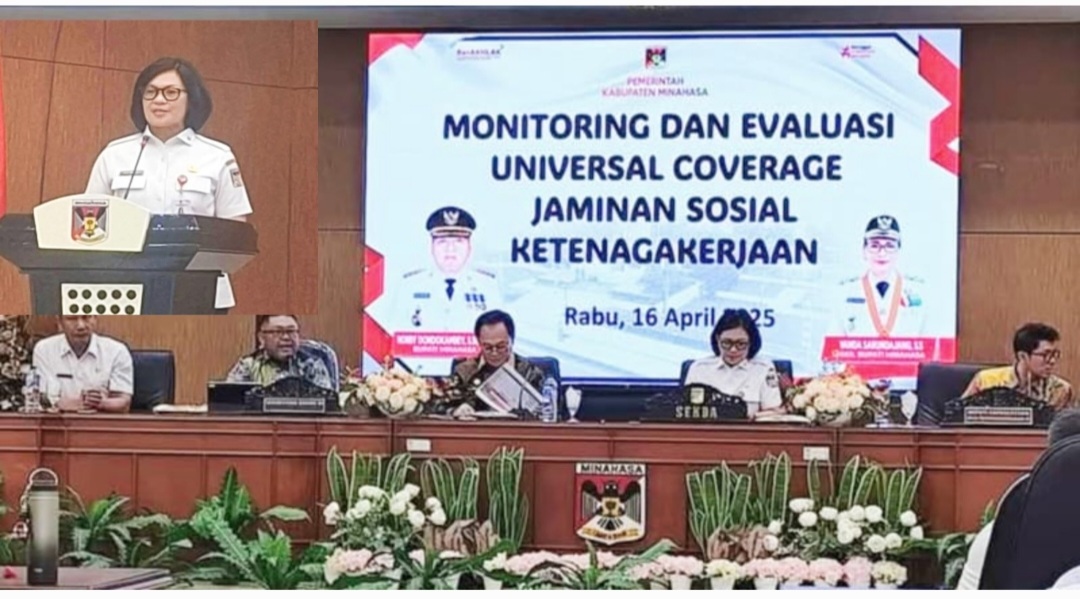 Digelar BSKDN Kemendagri, Pemkab Minahasa Ikuti Monev Universal Coverage Jaminan Sosial Ketenagakerjaan