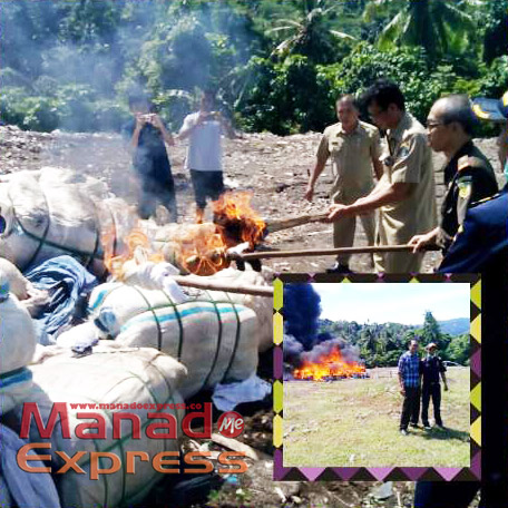 Ratusan Karung 'Cabo' Dimusnahkan Kejari