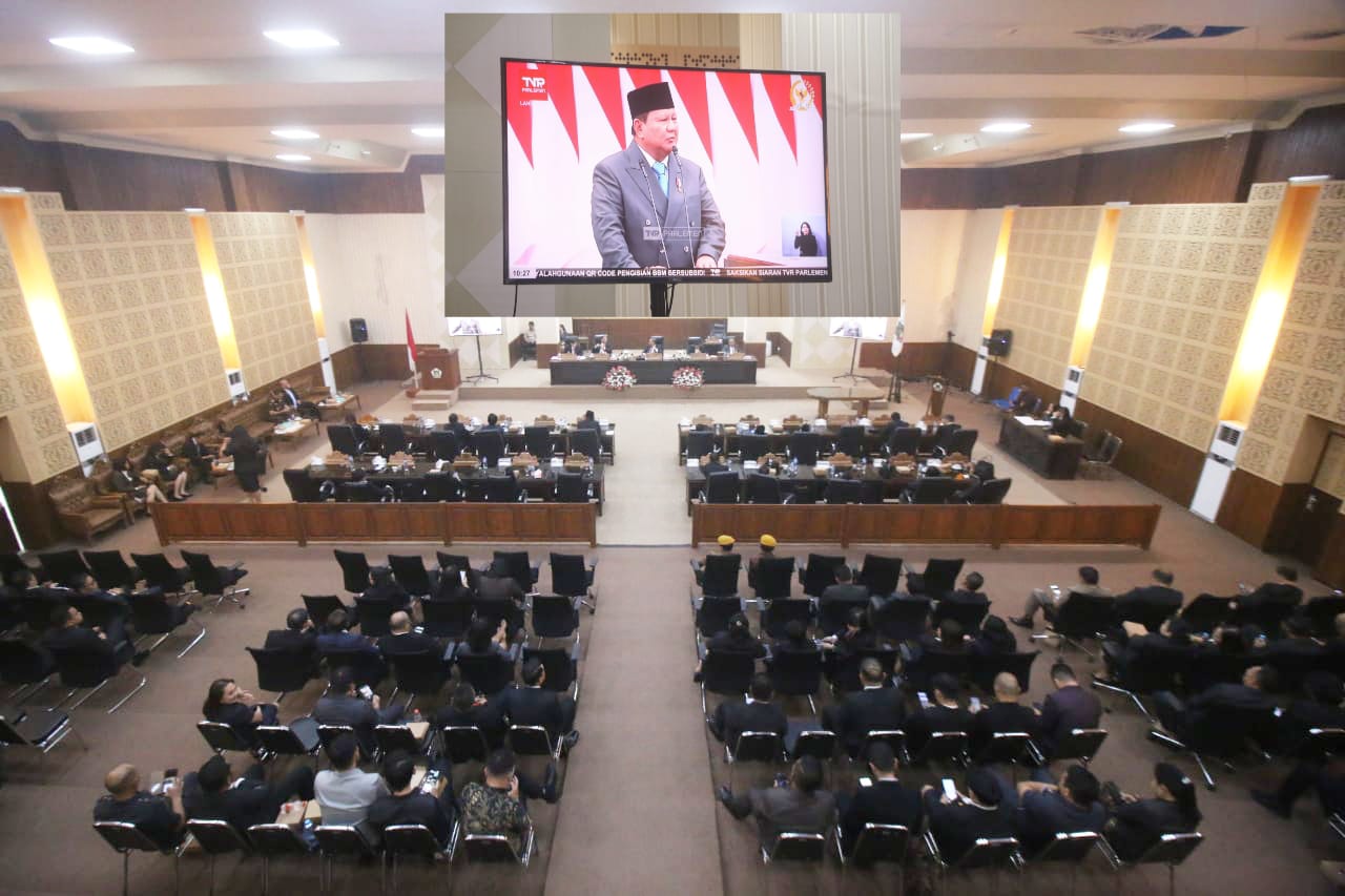 Pemkot Tomohon Dengarkan Pidato Kenegaraan Presiden Parbowo