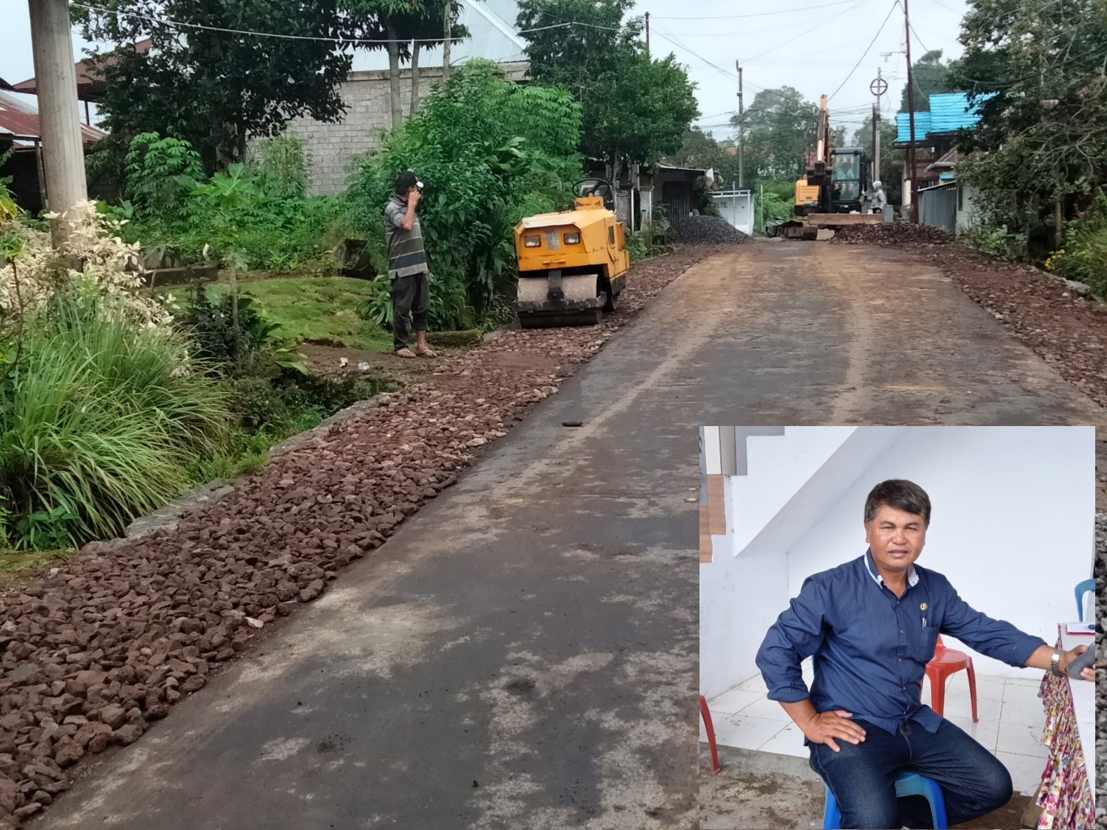 Kumtua Toraget Rolly Tulangow Mulai Kerjakan Proyek Fisik Pila-Pila Jalan Sepanjang 660 Meter