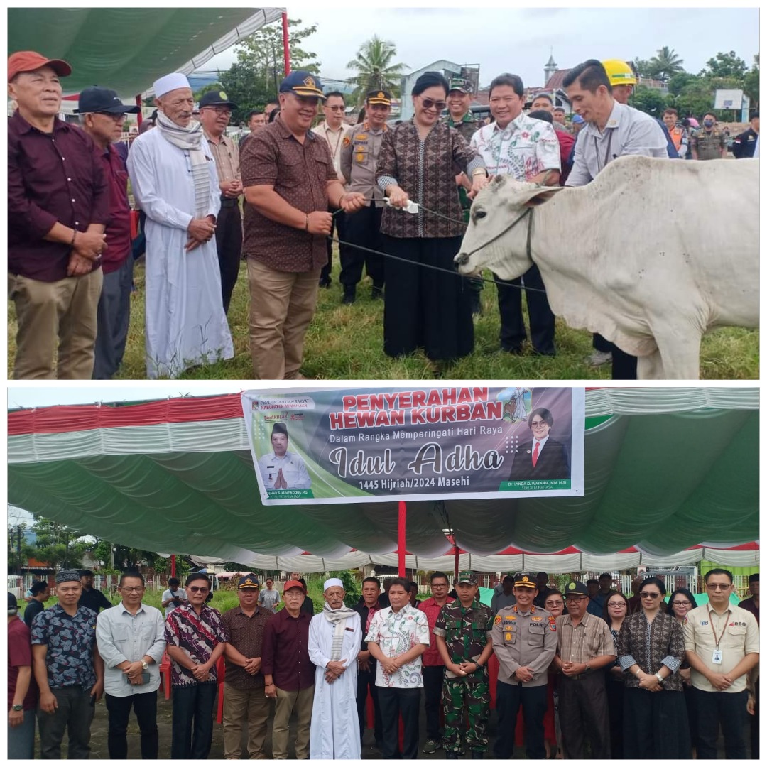 Sambut Idul Adha 1445 H, Pj Bupati Jemmy Kumendong Salurkan 36 Hewan Kurban Kepada Umat Muslim di Minahasa