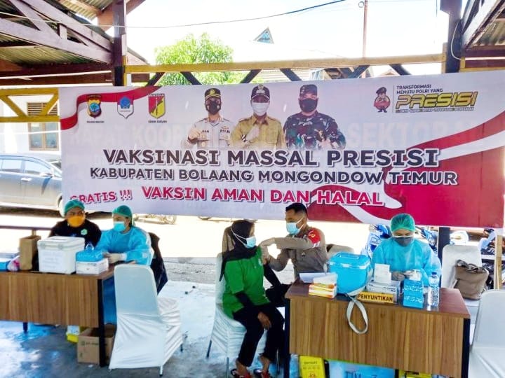 Gelar Vaksin Massal, Pemkab Bersama Polres Boltim Sasar 2.000 Warga