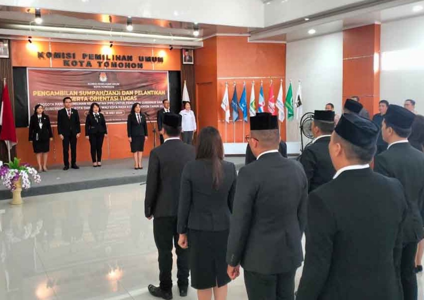 Anggota PPK KPU Tomohon 2024 Dilantik 