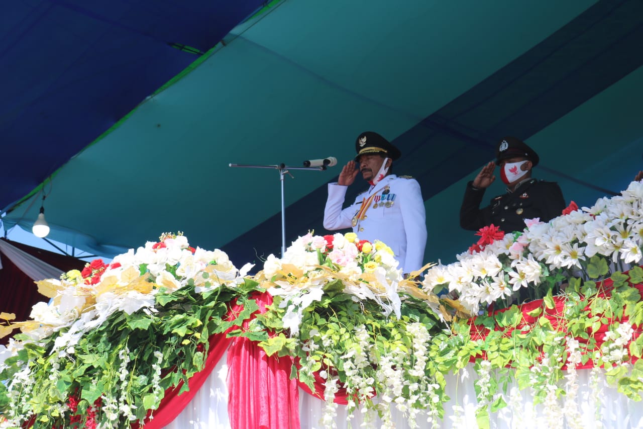 HUT RI ke-75 di Boltim, Merah Putih Tetap Berkibar di tengah Pandemi