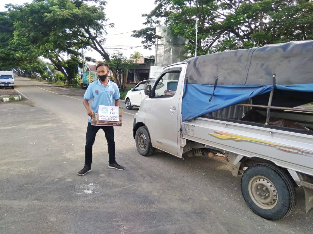Peduli Korban Bencana, PMI Boltim-Purna Paskibraka Gelar Aksi Kemanusiaan