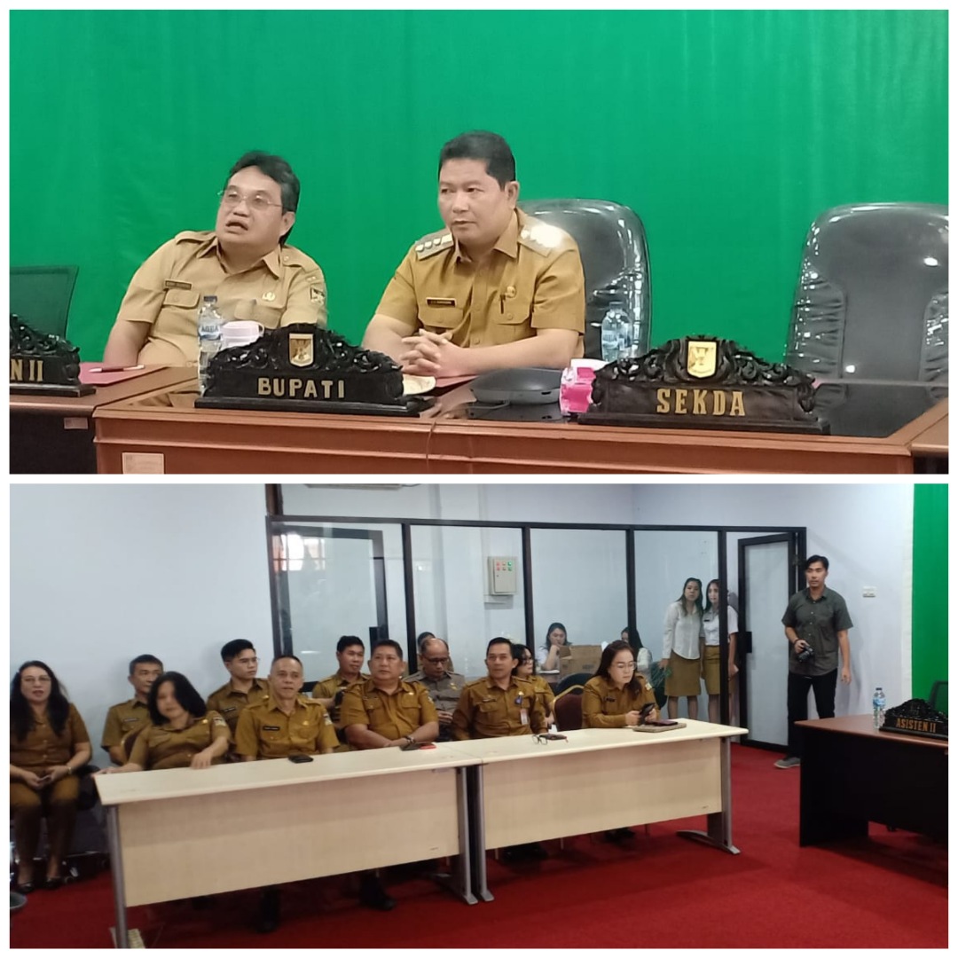 Pj Bupati Jemmy Kumendong Ikuti Rakor Pengendalian Inflasi Tahun 2024 Lewat Vitual