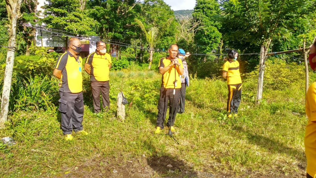 Libatkan Akademisi, Polres Tomohon Buka Lahan Ketahanan Pangan