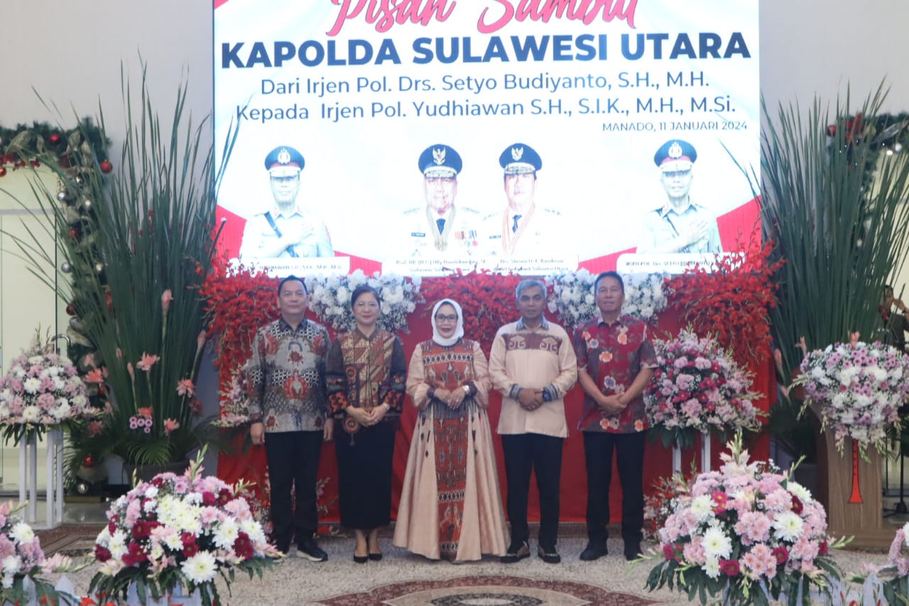 Walikota Caroll Hadiri Giat Pisah Sambut Kapolda Sulut