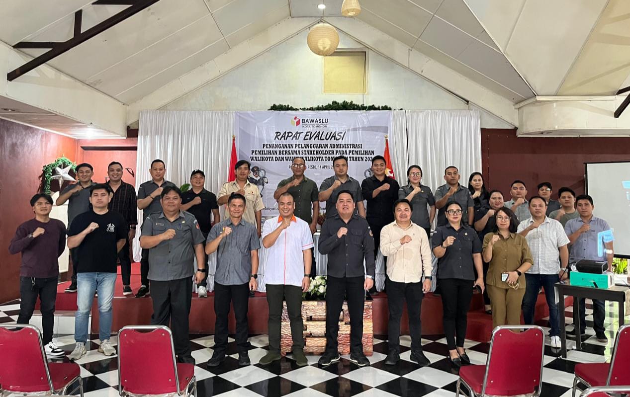 Bawaslu Tomohon Evaluasi Penanganan Pelanggaran Administrasi Pilkada 2024