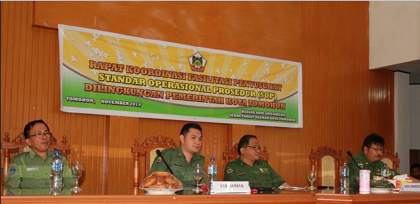 Optimalisasi Kinerja, Pemkot Tomohon Susun SOP