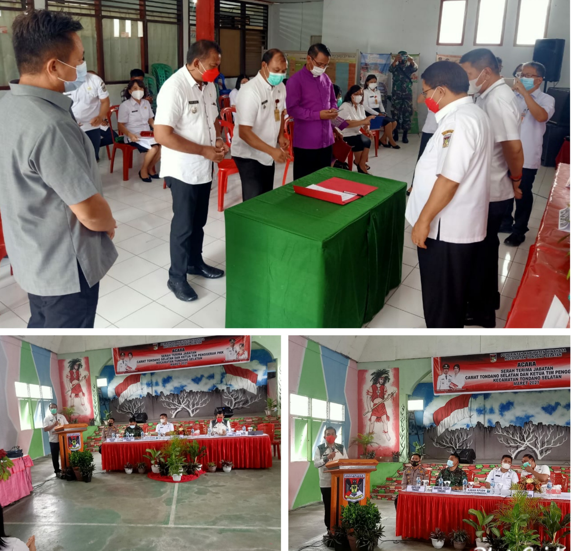Tondano Selatan dan Remboken Gelar Sertijab Camat
