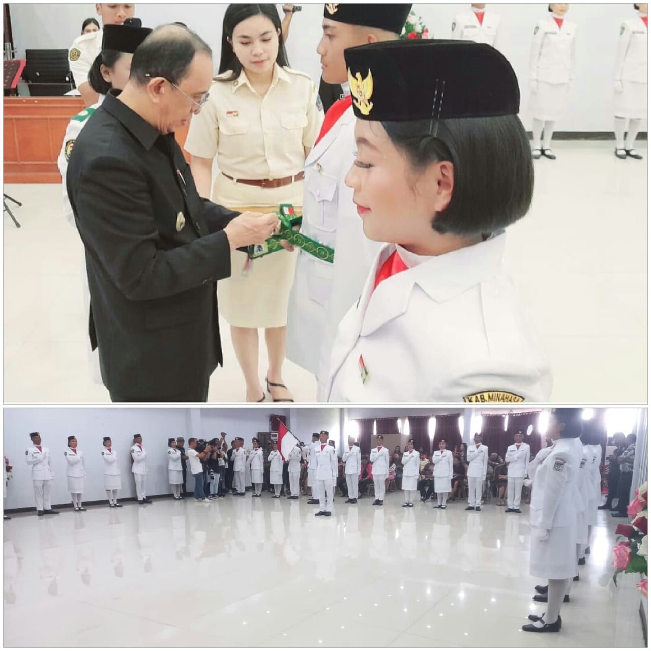Bupati ROR Kukuhkan 32 Pasukan Paskibraka Kabupaten Minahasa