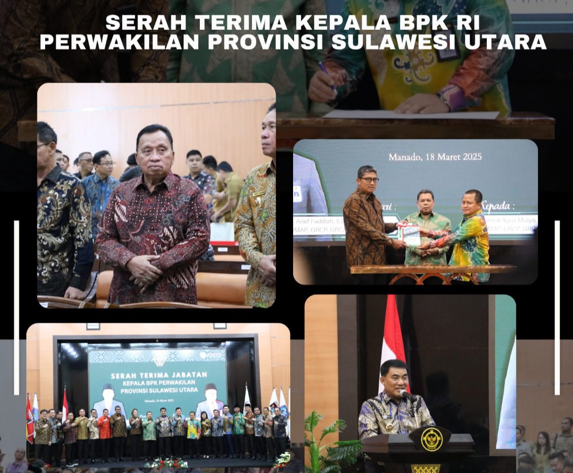 Bupati Robby Dondokambey Hadiri Sertijab Kepala BPK RI Perwakilan Sulawesi Utara