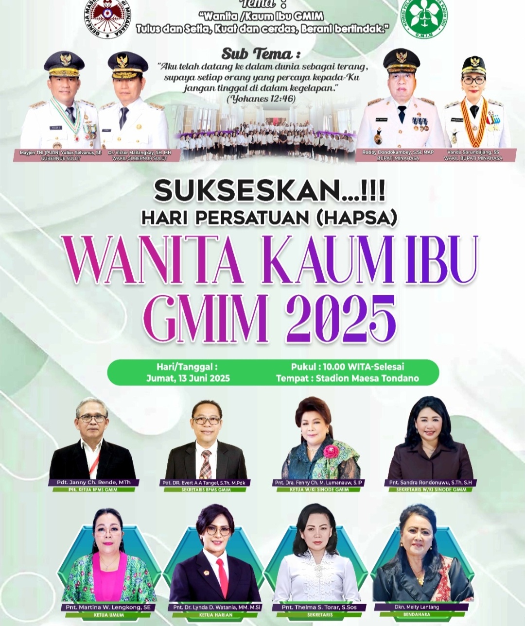 Jadi Tuan Rumah HAPSA WKI Sinode GMIM 2025, Ketua Panitia Martina Lengkong Mengatakan Hal Ini dan Jadwal Lombanya