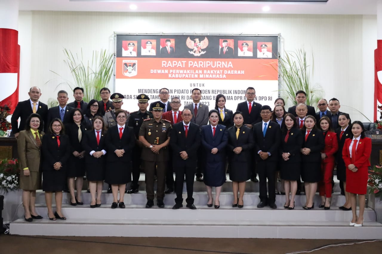 Bupati Minahasa bersama Forkopimda Hadiri Rapat Paripurna Dengarkan Pidato Kenegaraan Presiden RI 