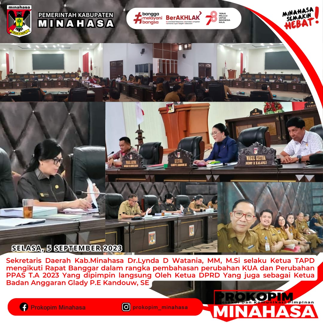 Banggar DPRD Gelar Rapat KUA PPAS Bersama TAPD Minahasa
