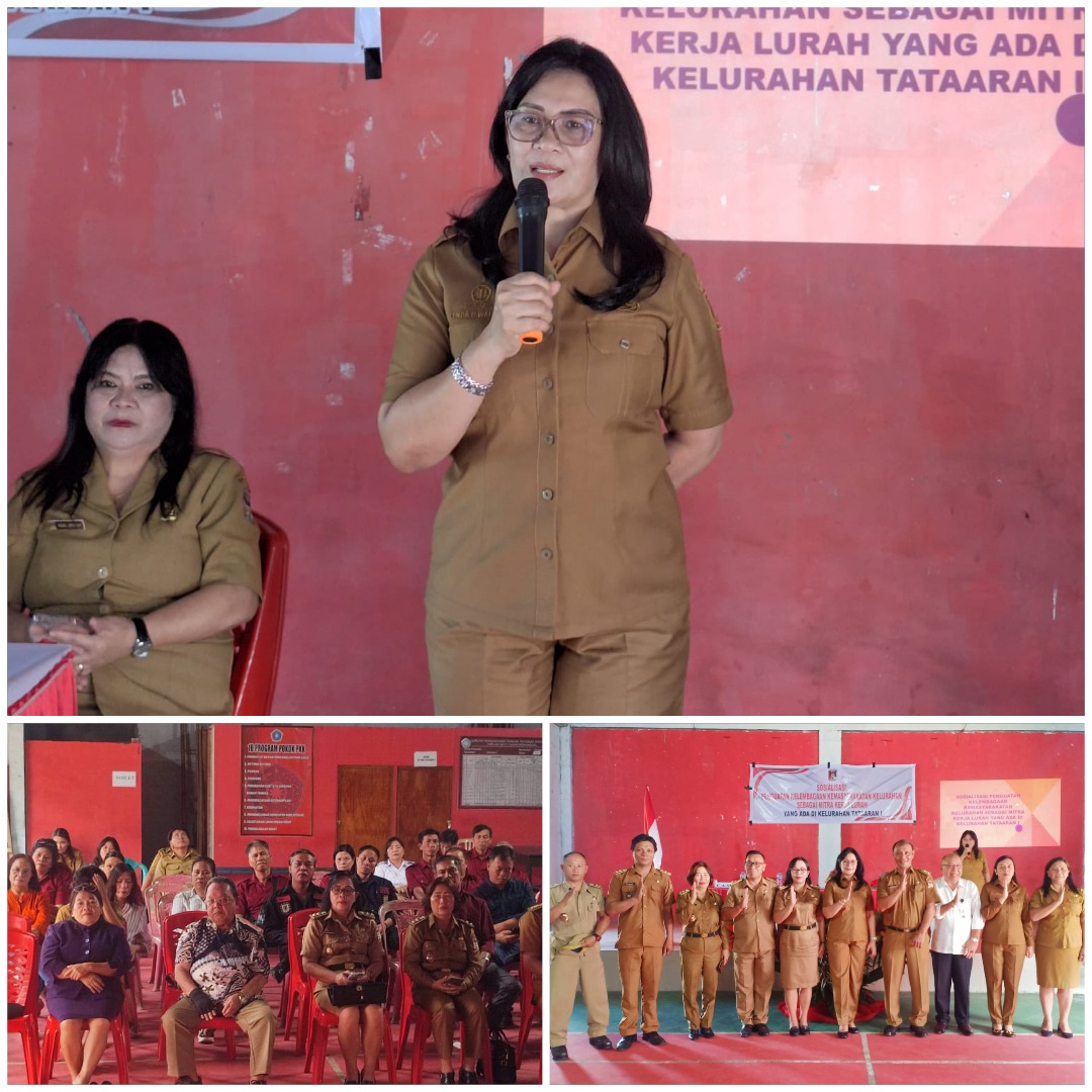 Sekda Lynda Watania Buka Sosialisasi Penguatan Kelembagaan Kemasyarakatan Sebagai Mitra Kerja Lurah di Tataaran 1
