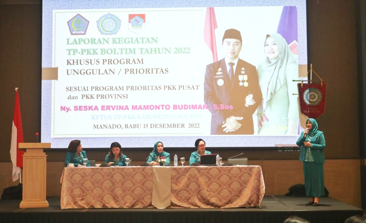 Ketua TP-PKK Boltim Hadiri Rakor Sulut 