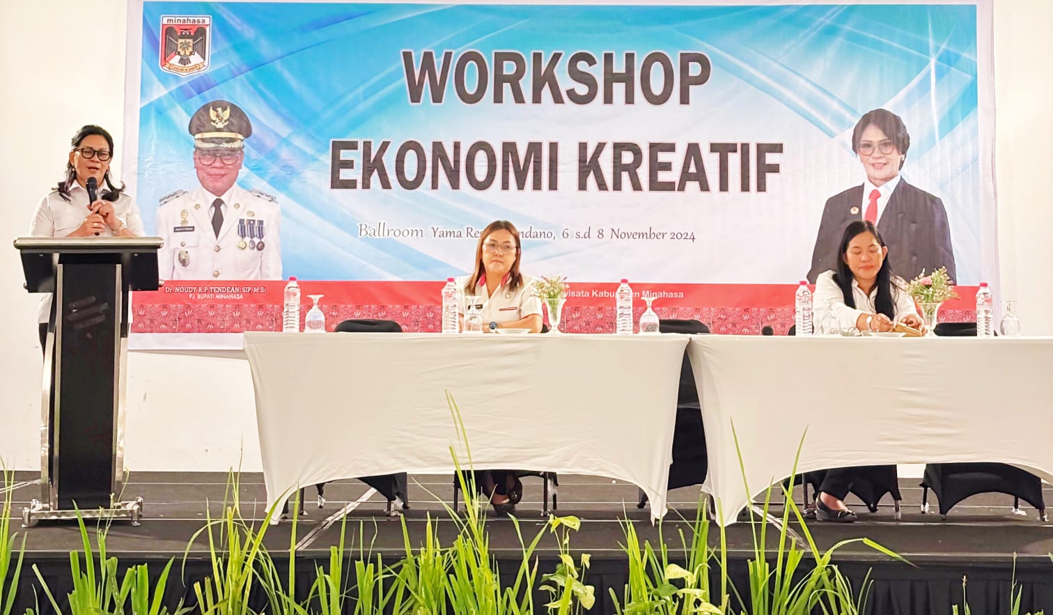 Sekda Lynda Watania Buka Workshop Ekonomi Kreatif di Yama Resort Tondano
