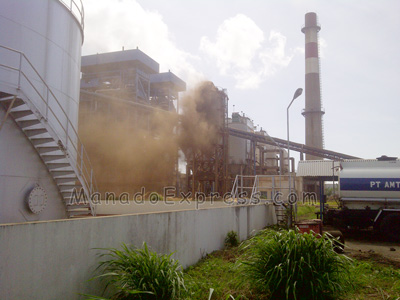 Limbah Pembuangan PLTU Amurang Cemari Udara