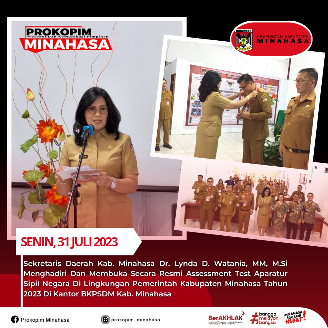 Dibuka Sekda Minahasa, 43 Pejabat Eselon II dan IIIA Ikuti Assessment 