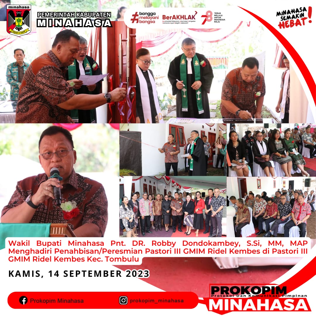 Wabup RD Hadiri Pentahbisan dan Peresmian Pastori III GMIM Riedel Kembes