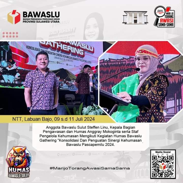 Linu Hadiri Konsolidasi Penguatan Sinergi Kehumasan Bawaslu Pasca Pemilu 2024