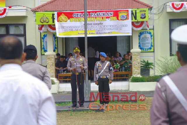Polres Tomohon Gelar Pasukan Pengamanan Pilkada