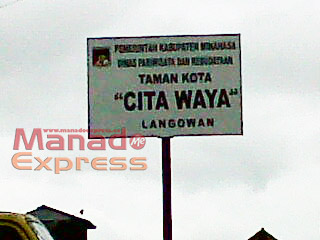  JWS Resmikan Taman Cita Waya Langowan