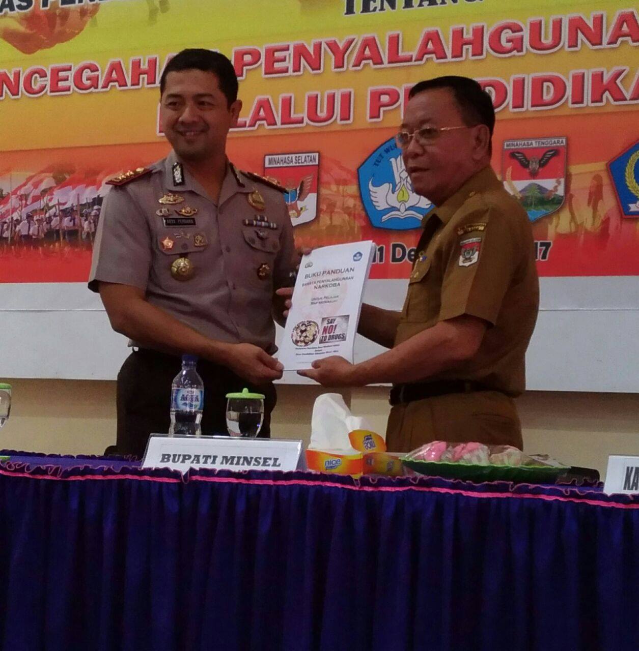 Cegah Penyalahgunaan Narkoba Dikalangan Pelajar, Polres Minsel Teken MoU Dengan Pemda