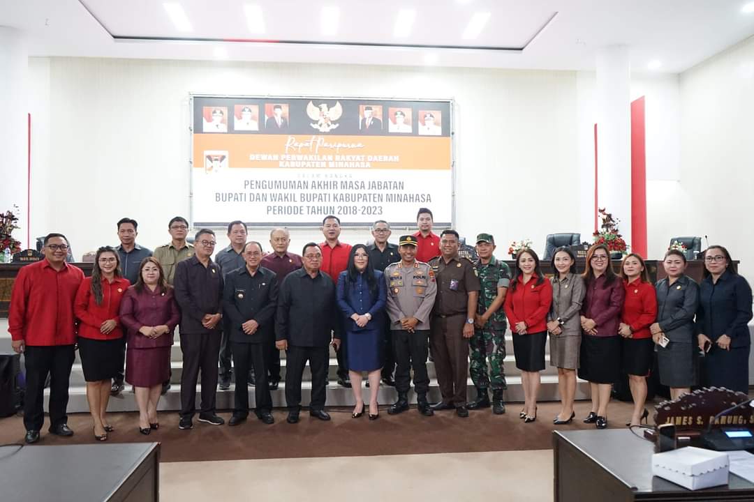 Ketua DPRD Minahasa Glady Pimpin Paripurna Pengumuman Akhir Masa Jabatan Kepala Daerah