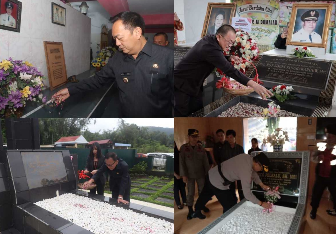Ziarah Makam 4 Kepala Daerah di Tomohon 