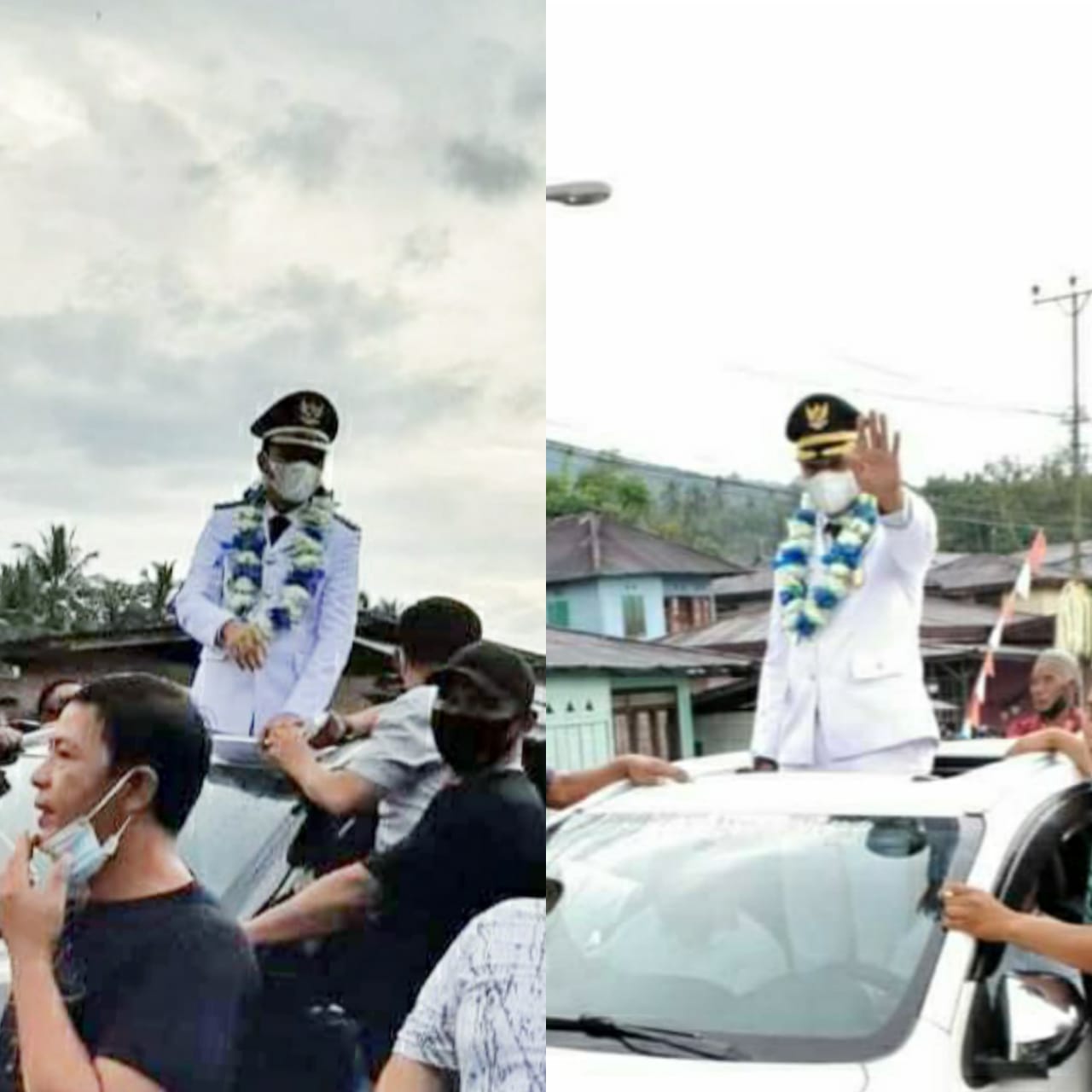 Pulang Daerah, Sachrul-Oskar Disambut Tarian Adat Bolaang Mongondow