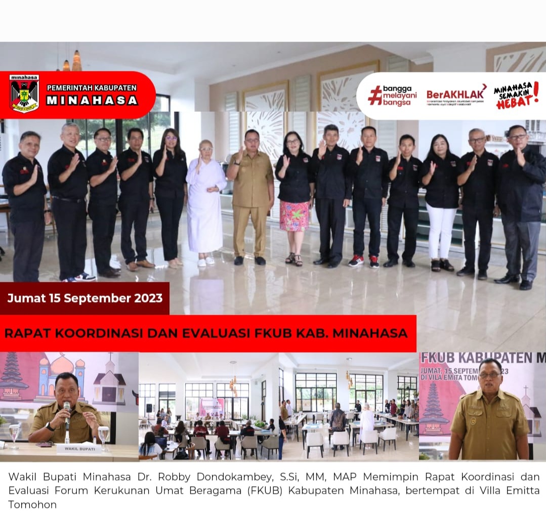 Wabup RD Pimpin Rakorev FKUB Minahasa di Villa Emitta Tomohon
