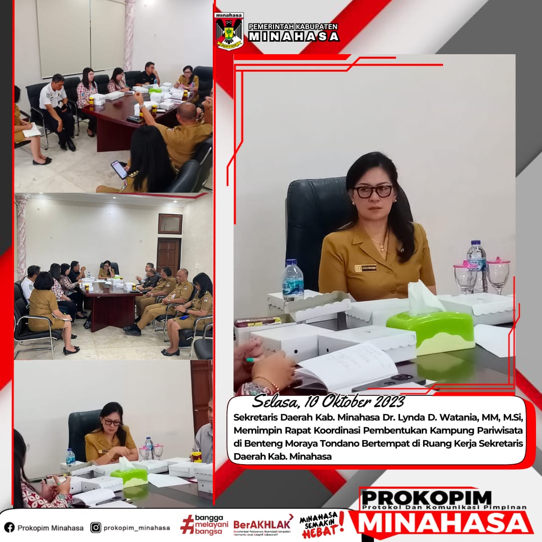Sekda Lynda Watania Pimpin Rakor Pembentukan Kampung Pariwisata Benteng Moraya 