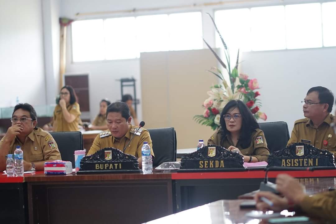 Secara Virtual, Pemkab Minahasa Ikuti Rakor Pengendalian Inflasi oleh Kemendagri RI