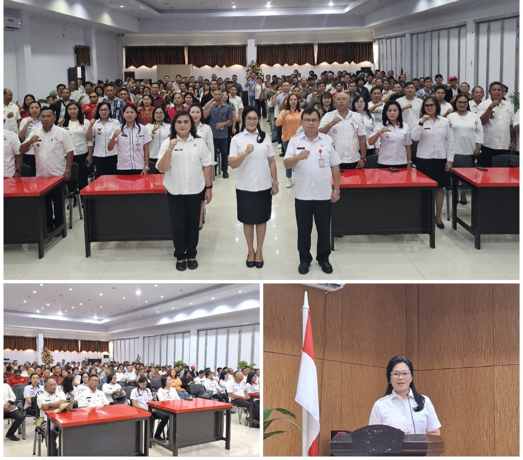 Rakor Pilkada Tahun 2024, Sekda Lynda Watania Buka Sekaligus Berikan Materi