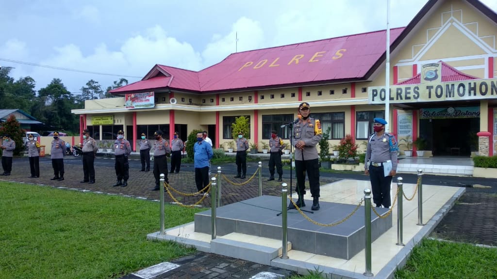 Polres Tomohon Gelar Apel Pengamanan Hari Raya Idulfitri