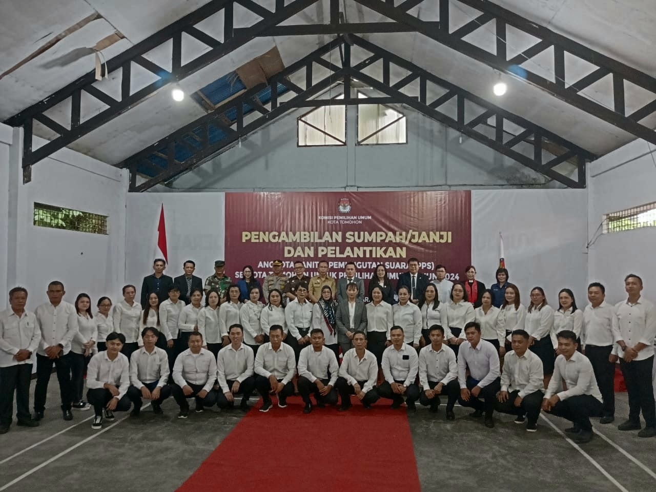 Hadiri Pelantikan PPS, Mandagi Yakin Pemilu 2024 Sukses