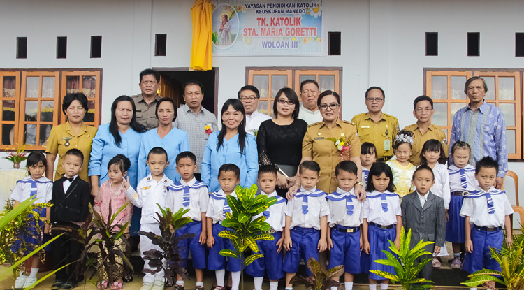 Gedung TK Santa Maria Goretti Woloan Diresmikan