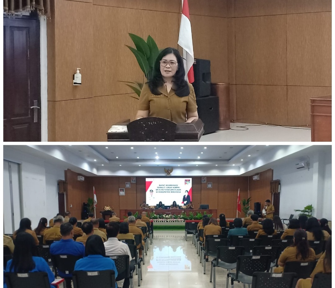 Sekda Lynda Watania Buka Rakor Iuran Korpri BPJS Ketenagakerjaan di Minahasa 