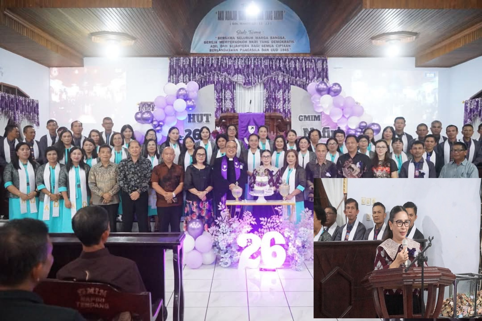 Wabup VaSung Hadiri Ibadah Syukur HUT ke-26 Jemaat GMIM Nafiri Tempang