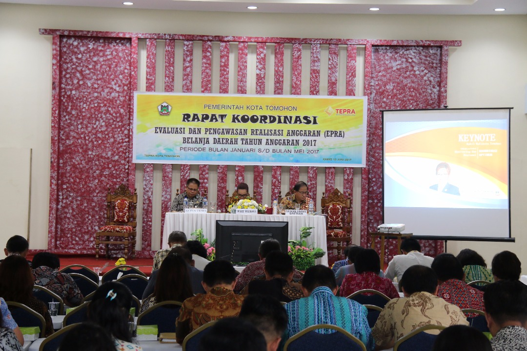 Inilah Capaian Realisasi Anggaran SKPD Tomohon Januari-Mei 2017
