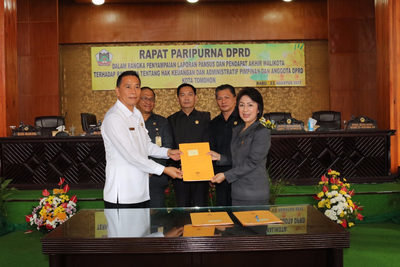 Ranperda Hak Keuangan Administratif Legislator Disetujui Pansus DPRD Tomohon