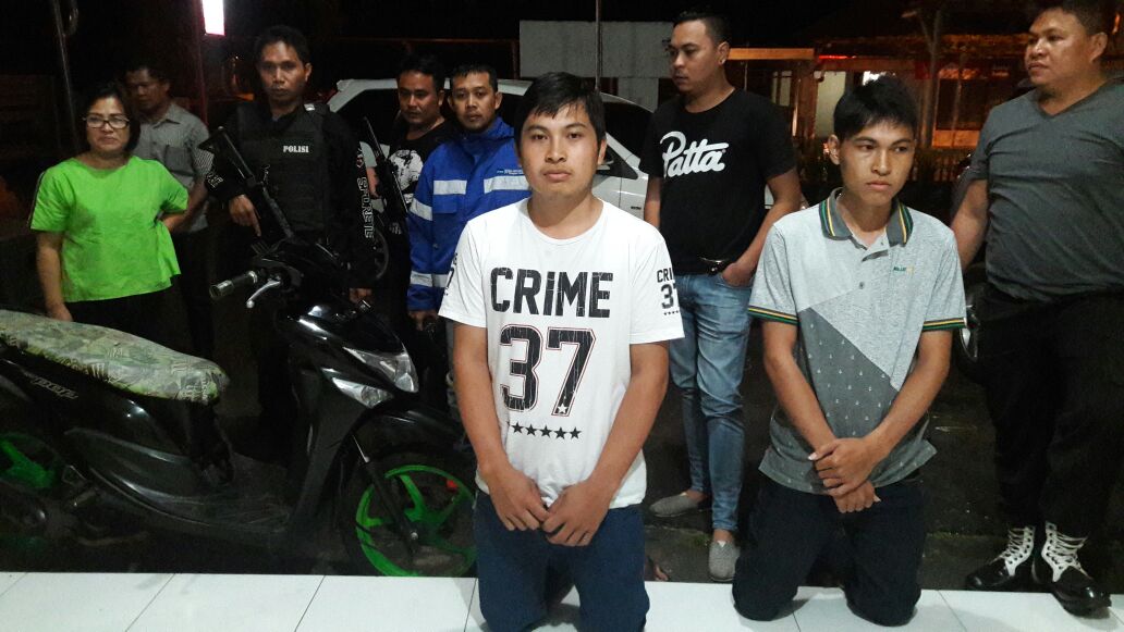 Polisi dan Korban Jebak Pencuri Motor di Tomohon
